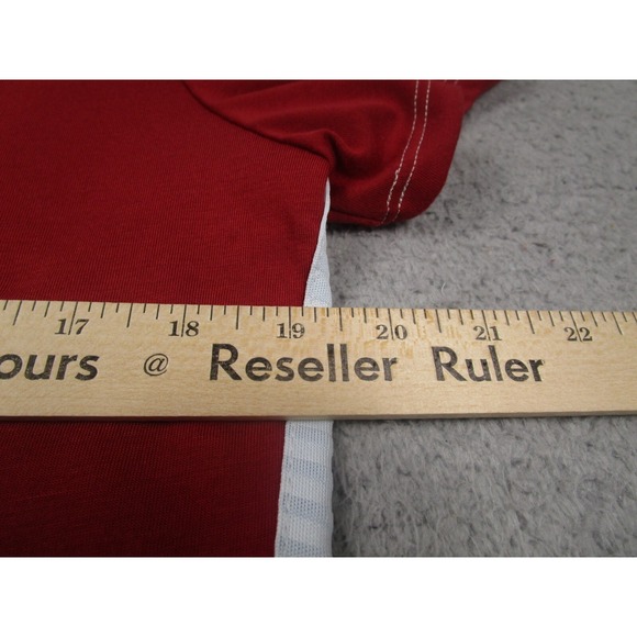 Arkansas Razorbacks Shirt Womens Large Red Crew Neck Short Sleeve Dri Fit Nike - Picture 9 of 9